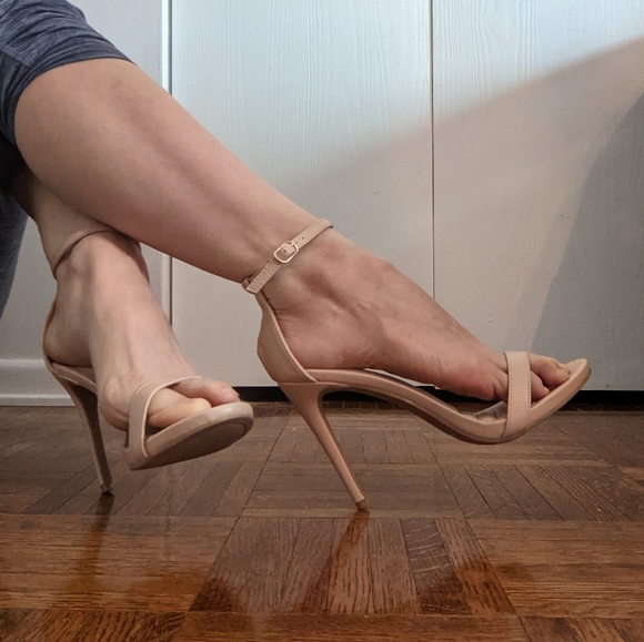 Lulu's Nude Vegan Leather Heels - Picture 2 of 15